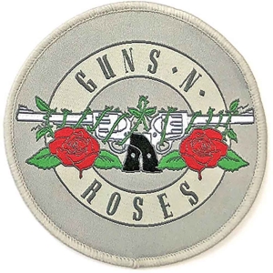 Guns N Roses - Silver Circle Logo Woven Patch in der Gruppe MERCHANDISE / Merch / Hårdrock bei Bengans Skivbutik AB (5537949)