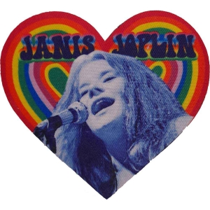 Janis Joplin - Heart Printed Patch in der Gruppe MERCHANDISE / Merch / Pop-Rock bei Bengans Skivbutik AB (5538012)