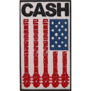 Johnny Cash - Flag Woven Patch in der Gruppe MERCHANDISE / Merch / Country bei Bengans Skivbutik AB (5538017)