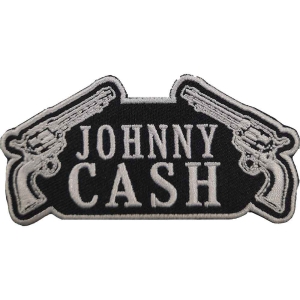 Johnny Cash - Gun Woven Patch in der Gruppe MERCHANDISE / Merch / Country bei Bengans Skivbutik AB (5538019)