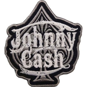 Johnny Cash - Spade Bl Woven Patch in der Gruppe MERCHANDISE / Merch / Country bei Bengans Skivbutik AB (5538021)
