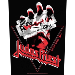 Judas Priest - Bristish Steel Vintage Back Patch in der Gruppe MERCHANDISE / Merch / Hårdrock bei Bengans Skivbutik AB (5538026)