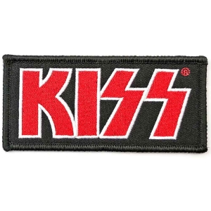 Kiss - Red Logo Woven Patch in der Gruppe MERCHANDISE / Merch / Hårdrock bei Bengans Skivbutik AB (5538042)