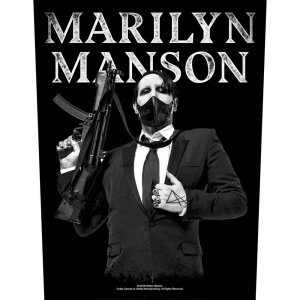 Marilyn Manson - Machine Gun Back Patch in der Gruppe MERCHANDISE / Merch / Hårdrock bei Bengans Skivbutik AB (5538094)
