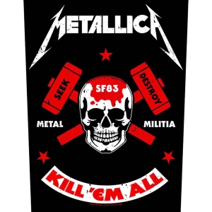 Metallica - Metal Militia Back Patch in der Gruppe MERCHANDISE / Merch / Hårdrock bei Bengans Skivbutik AB (5538133)
