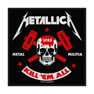 Metallica - Metal Militia Standard Patch in der Gruppe MERCHANDISE / Merch / Hårdrock bei Bengans Skivbutik AB (5538152)