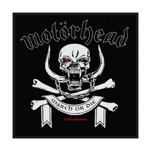 Motorhead - March Or Die Standard Patch in der Gruppe MERCHANDISE / Merch / Hårdrock bei Bengans Skivbutik AB (5538196)