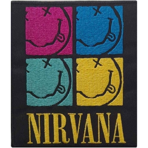 Nirvana - Smiley Squares Woven Patch in der Gruppe MERCHANDISE / Merch / Hårdrock bei Bengans Skivbutik AB (5538222)