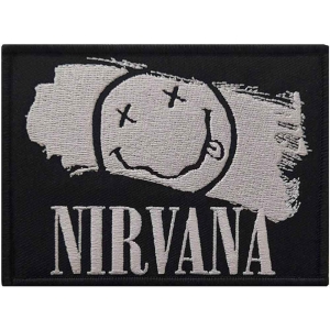 Nirvana - Smiley Paint Woven Patch in der Gruppe MERCHANDISE / Merch / Hårdrock bei Bengans Skivbutik AB (5538223)