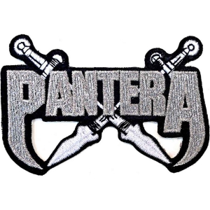 Pantera - Silver Swords Woven Patch in der Gruppe MERCHANDISE / Merch / Hårdrock bei Bengans Skivbutik AB (5538248)
