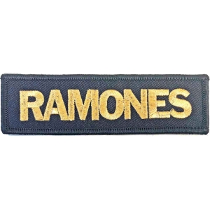 Ramones - Gold Logo Woven Patch in der Gruppe MERCHANDISE / Merch / Punk bei Bengans Skivbutik AB (5538331)