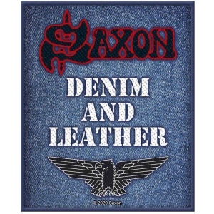Saxon - Denim & Leather Standard Patch in der Gruppe MERCHANDISE / Merch / Hårdrock bei Bengans Skivbutik AB (5538396)