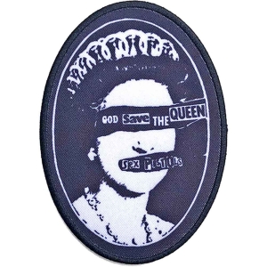 Sex Pistols - God Save The Queen Woven Patch in der Gruppe MERCHANDISE / Merch / Punk bei Bengans Skivbutik AB (5538404)
