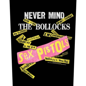 Sex Pistols - Never Mind Album Tracks Black Back Patch in der Gruppe MERCHANDISE / Merch / Punk bei Bengans Skivbutik AB (5538407)