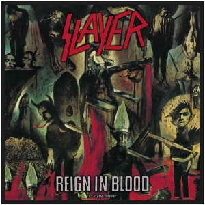 Slayer - Reign In Blood Standard Patch in der Gruppe MERCHANDISE / Merch / Hårdrock bei Bengans Skivbutik AB (5538433)