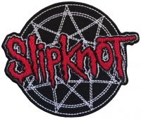 Slipknot - Patch Red Logo Over Nonagram (8,3 X in der Gruppe MERCHANDISE / Stoffaufnäher / Heavy Metal bei Bengans Skivbutik AB (5538443)
