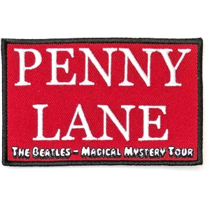 The Beatles - Penny Lane Red Woven Patch in der Gruppe MERCHANDISE / Merch / Pop-Rock bei Bengans Skivbutik AB (5538493)