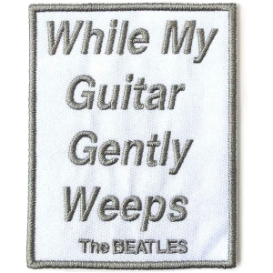 The Beatles - While My Guitar Gently Weeps Woven Patch in der Gruppe MERCHANDISE / Merch / Pop-Rock bei Bengans Skivbutik AB (5538496)