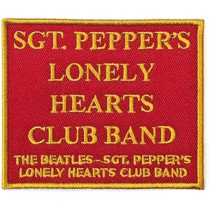 The Beatles - Sgt Pepper's? Red Woven Patch in der Gruppe MERCHANDISE / Merch / Pop-Rock bei Bengans Skivbutik AB (5538503)