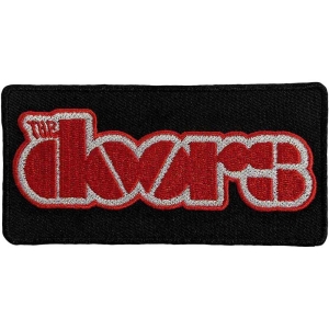 The Doors - Red Logo Woven Patch in der Gruppe MERCHANDISE / Merch / Pop-Rock bei Bengans Skivbutik AB (5538553)