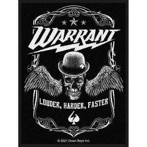 Warrant - Louder Harder Faster Standard Patch in der Gruppe MERCHANDISE / Merch / Hårdrock bei Bengans Skivbutik AB (5538612)
