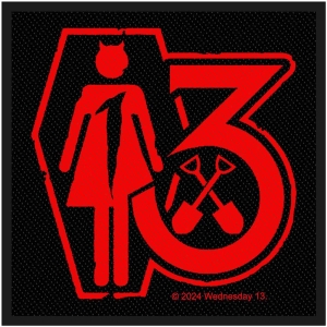 Wednesday 13 - Casket Standard Patch in der Gruppe MERCHANDISE / Merch / Hårdrock bei Bengans Skivbutik AB (5538616)