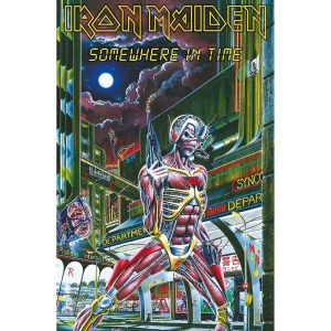 Iron Maiden - Somewhere In Time Textile Poster in der Gruppe MERCHANDISE / Merch / Hårdrock bei Bengans Skivbutik AB (5538711)