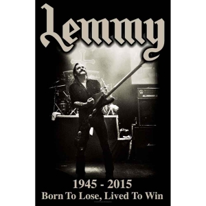 Lemmy - Lived To Win Textile Poster in der Gruppe MERCHANDISE / Merch / Hårdrock bei Bengans Skivbutik AB (5538728)