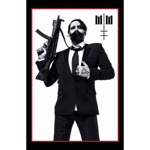 Marilyn Manson - Machine Gun Textile Poster in der Gruppe MERCHANDISE / Merch / Hårdrock bei Bengans Skivbutik AB (5538731)