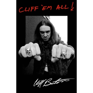 Metallica - Cliff 'Em All Textile Poster in der Gruppe MERCHANDISE / Merch / Hårdrock bei Bengans Skivbutik AB (5538738)