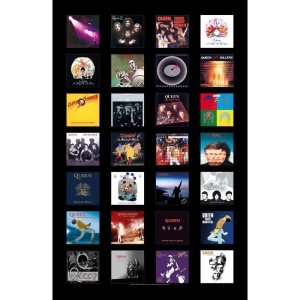 Queen - Albums Textile Poster in der Gruppe MERCHANDISE / Merch / Pop-Rock bei Bengans Skivbutik AB (5538759)