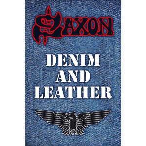 Saxon - Denim & Leather Textile Poster in der Gruppe MERCHANDISE / Merch / Hårdrock bei Bengans Skivbutik AB (5538765)