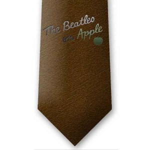 The Beatles - On Apple Burnt Brown Silk Neck Tie in der Gruppe MERCHANDISE / Merch / Pop-Rock bei Bengans Skivbutik AB (5538798)