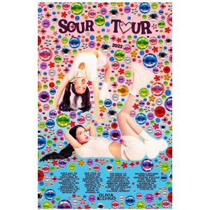 Olivia Rodrigo - Sour Tour Poster in der Gruppe MERCHANDISE / Merch / Pop-Rock bei Bengans Skivbutik AB (5538819)
