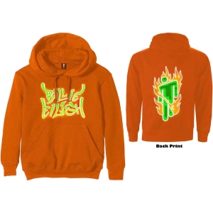Billie Eilish - Airbrush Flames Blohsh Uni Or. Hood:2Xl in der Gruppe MERCHANDISE / Kapuzenpullover / Pop-Rock bei Bengans Skivbutik AB (5540924)