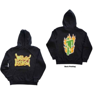 Billie Eilish - Airbrush Flames Blohsh Uni Hood in der Gruppe MERCHANDISE / Kapuzenpullover / Pop-Rock bei Bengans Skivbutik AB (5541002r)