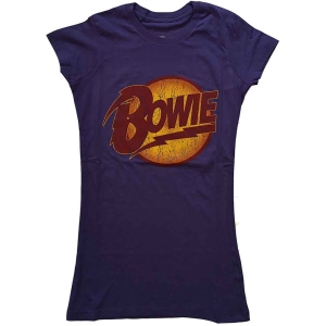 David Bowie - Vtge Diamond Dogs Logo Lady Purp  1Xs in der Gruppe MERCHANDISE / T-shirt / Pop-Rock bei Bengans Skivbutik AB (5541374)