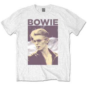 David Bowie - Smoking Uni Wht T-Shirt in der Gruppe MERCHANDISE / T-shirt / Pop-Rock bei Bengans Skivbutik AB (5541393r)