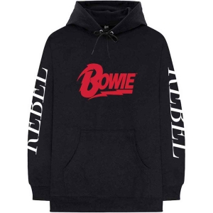 David Bowie - Rebel Rebel Uni Bl Hood:  S in der Gruppe MERCHANDISE / Kapuzenpullover / Pop-Rock bei Bengans Skivbutik AB (5541395r)