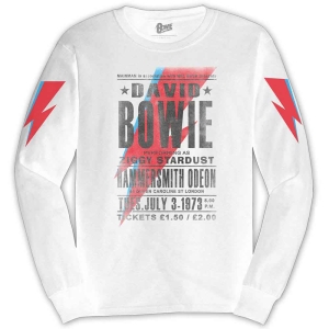 David Bowie - Hammersmith Odeon Uni Wht LongSleeve in der Gruppe MERCHANDISE / Kapuzenpullover / Pop-Rock bei Bengans Skivbutik AB (5541401r)