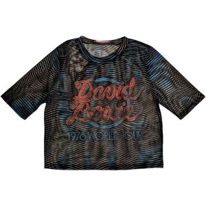 David Bowie - 1978 World Tour Lady Bl Mesh Crop:2Xs in der Gruppe MERCHANDISE / Merch / Pop-Rock bei Bengans Skivbutik AB (5541404r)