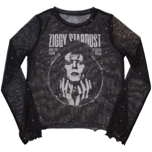 David Bowie - Ziggy V1 Lady Bl Mesh Crop:1Xs in der Gruppe MERCHANDISE / Merch / Pop-Rock bei Bengans Skivbutik AB (5541406r)
