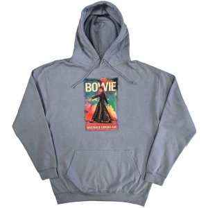 David Bowie - Moonage 11 Fade Uni Lht Blue Hood:  S in der Gruppe MERCHANDISE / Kapuzenpullover / Pop-Rock bei Bengans Skivbutik AB (5541408r)