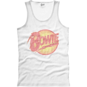 David Bowie - Vtge Diamond Dogs Logo Uni Wht Vest T-Shirt in der Gruppe MERCHANDISE / Kapuzenpullover / Pop-Rock bei Bengans Skivbutik AB (5541420r)