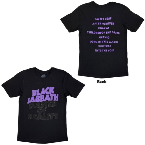 Black Sabbath - Masters Of Reality Album Uni Bl T-Shirt in der Gruppe MERCHANDISE / T-shirt / Nyheter / Hårdrock bei Bengans Skivbutik AB (5541518r)