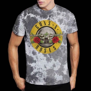 Guns N Roses - Classic Logo Uni Wht Dip-Dye    S in der Gruppe MERCHANDISE / T-shirt / Hårdrock bei Bengans Skivbutik AB (5542309r)