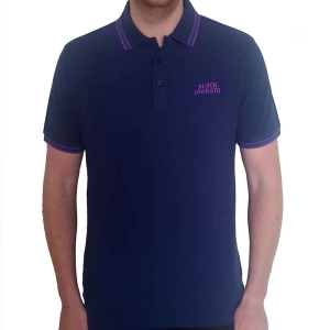 Black Sabbath - Wavy Logo Uni Navy Piké:  in der Gruppe MERCHANDISE / T-shirt / Hårdrock bei Bengans Skivbutik AB (5542814r)