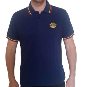 Guns N Roses - Classic Logo Uni Navy Piké:  in der Gruppe MERCHANDISE / T-shirt / Hårdrock bei Bengans Skivbutik AB (5542817r)