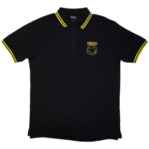 Nirvana - Yellow Smiley Uni Bl Piké:  in der Gruppe MERCHANDISE / T-shirt / Hårdrock bei Bengans Skivbutik AB (5542819r)
