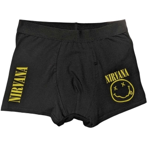 Nirvana - Yellow Smiley Uni Bl Boxers:  in der Gruppe MERCHANDISE / Merch / Hårdrock bei Bengans Skivbutik AB (5542958r)
